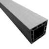 Kompositstolpe betongrå 100x100 mm fuldkantet