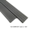 K2 Komposit kantprofil betongrå. Komposit liste til kantafslutning på komposit terrasse. komposit kantliste