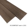terrassebrædder massiv solid komposit 20 140 2220mm mørk mahogni rillet traestruktur 2210