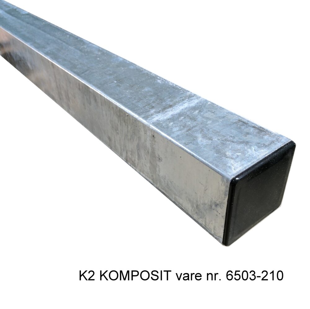 K2 Komposit stålstolper 8x8 cm 210 cm. 240 cm. galvaniseret stolpe. hegns stolper i stål. galvaniserede stolper. stolper hegn. Hegnsstolper 80x80