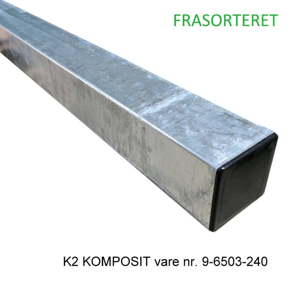 K2 Komposit stålstolper 8x8 cm.galvaniseret stolpe. hegns stolper i stål. galvaniserede stolper. stolper hegn. Hegnsstolper 80x80