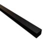 U-skinner top-/bund i sort pulverlakeret stål. Til vedligeholdelsesfrit hegn, passer til 25 mm brædder.